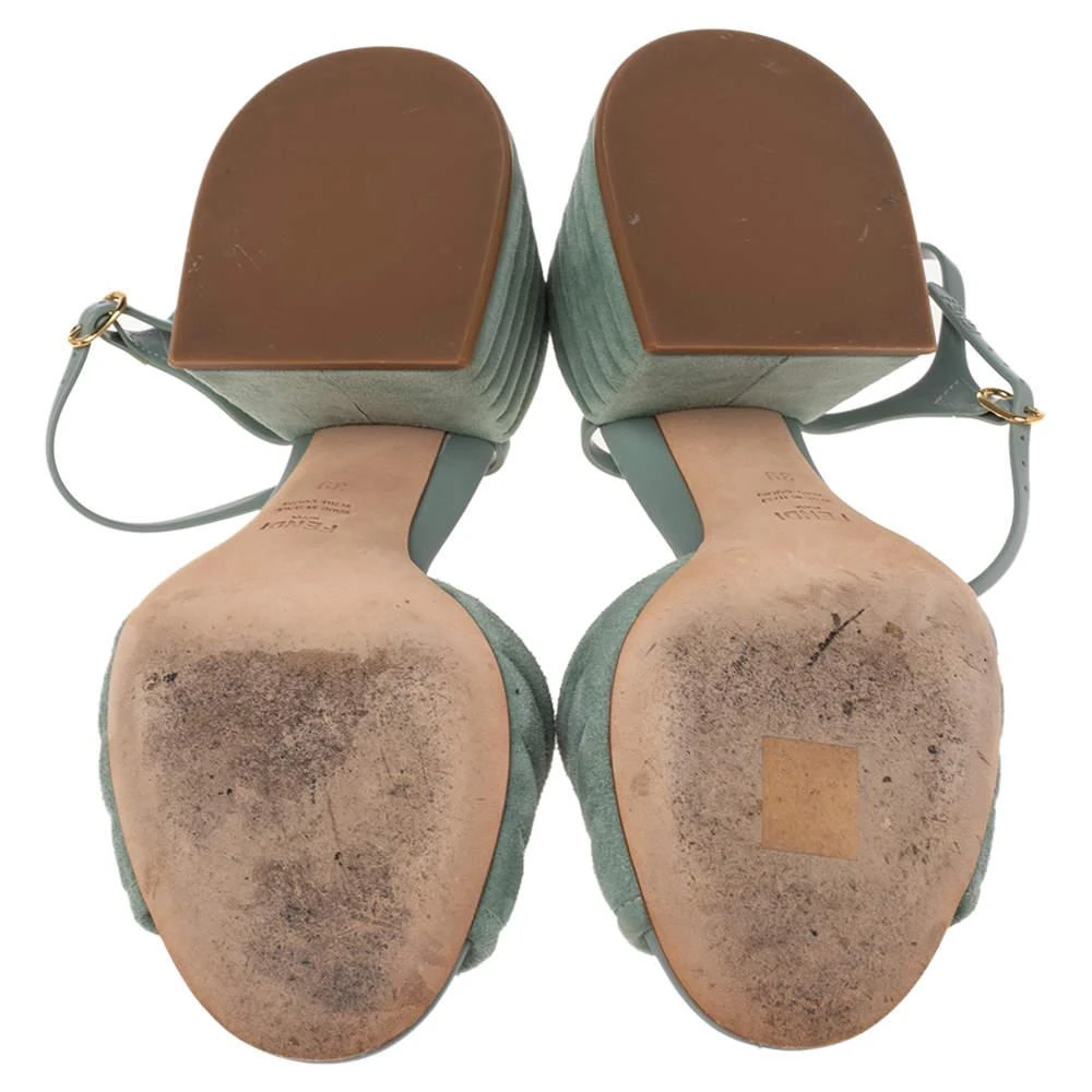 Fendi Fendi Light Blue Suede And Jelly Promenade Sandals Size 39 6