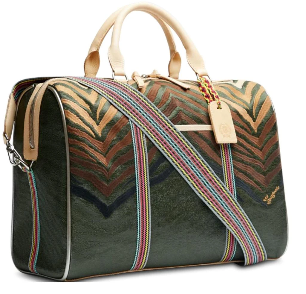 Consuela Women's Slash Jet Setter Crossbody Bag In Olive Green 1