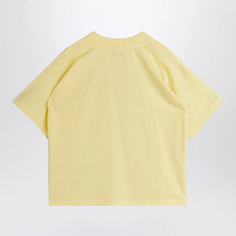 Mini Rodini Light yellow T-shirt with panda and cat print 2