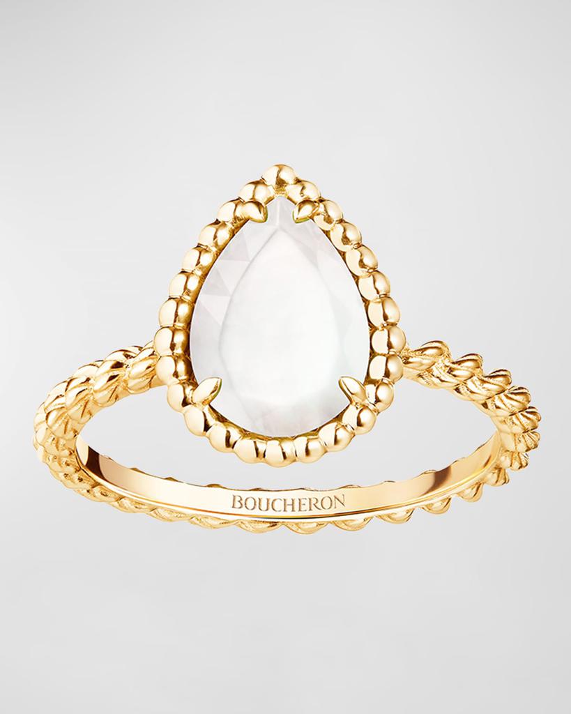 Boucheron Serpent Bohème 18K Yellow Gold Mother-of-Pearl Ring