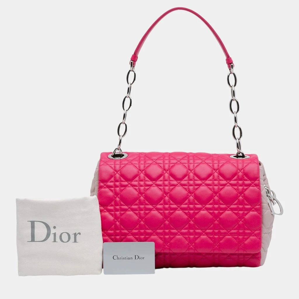 Dior Dior Pink Leather Lambskin Cannage Soft Flap Bag 8