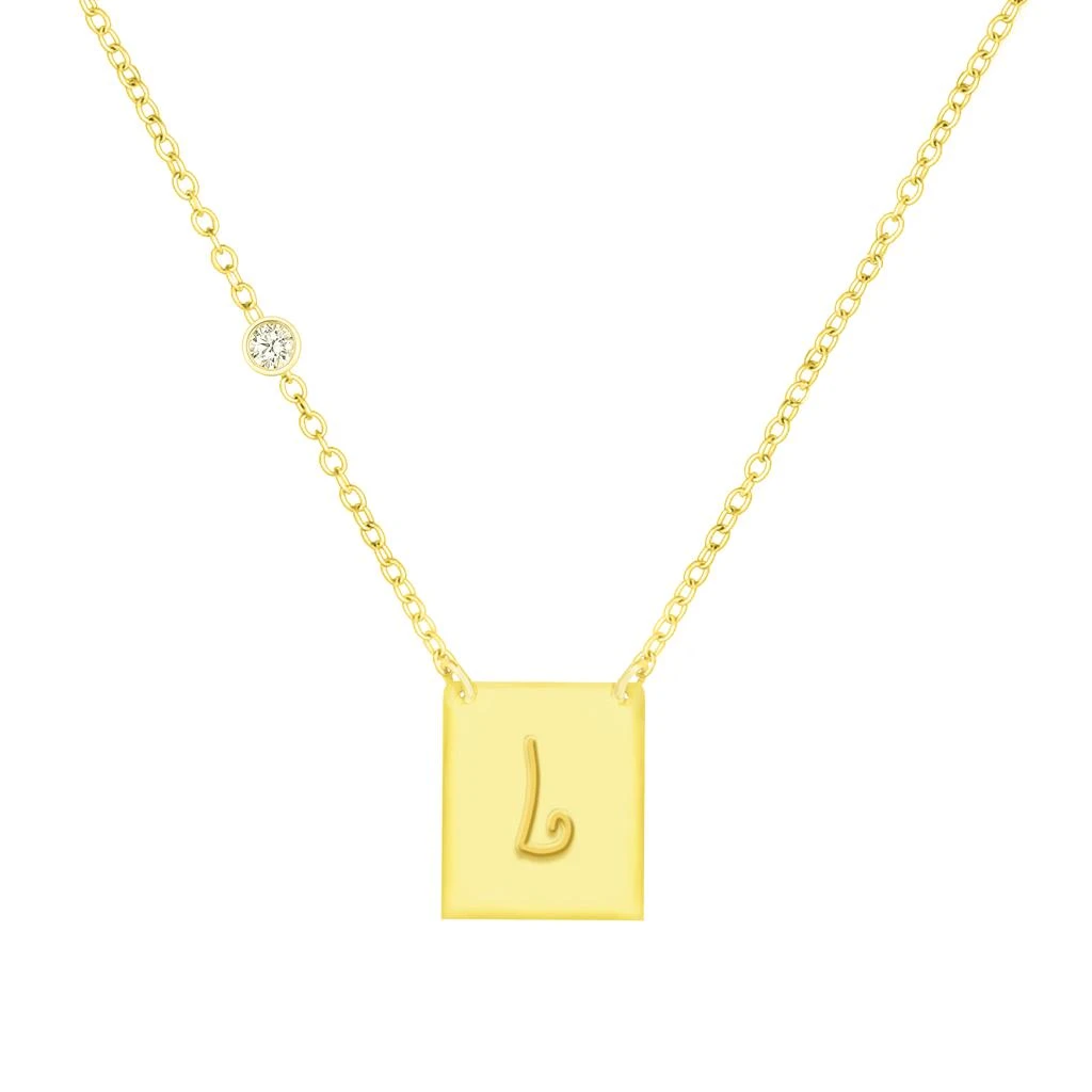 Savvy Cie Jewels 18K GOLD PLATED OVER STERLING SILVER NECKLACE WITH CZ 3
