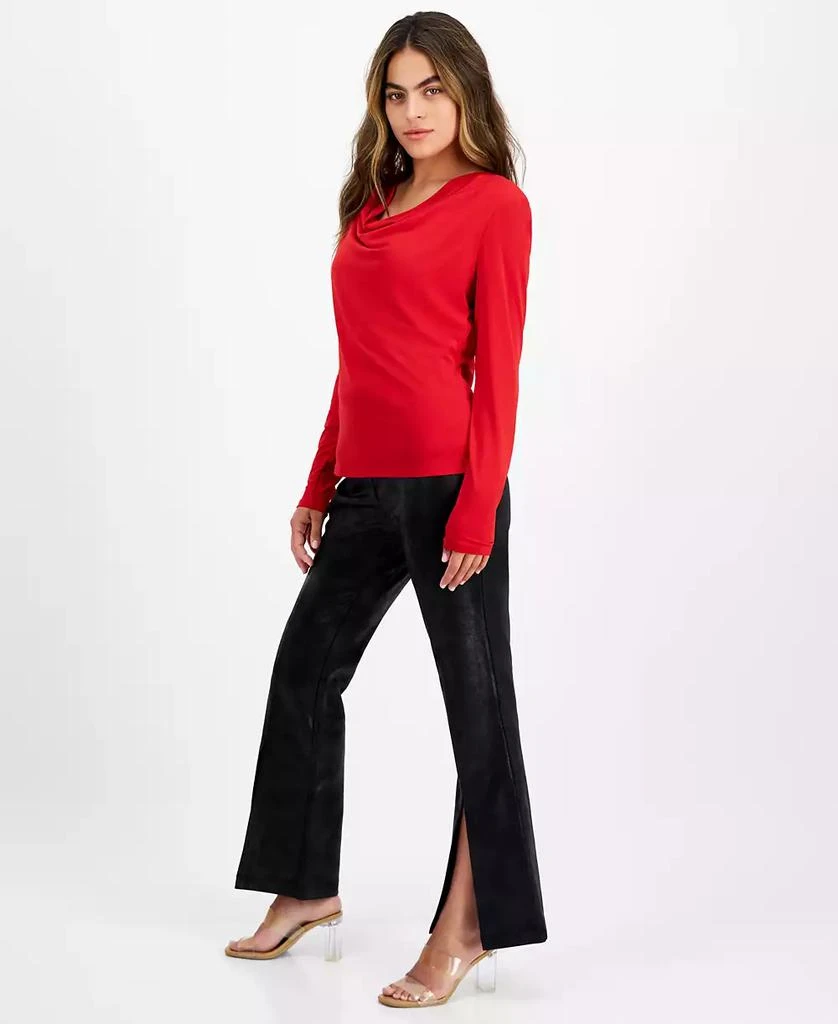 Bar III Petite Long-Sleeve Knit Cowlneck Top, Created for Macy's 3