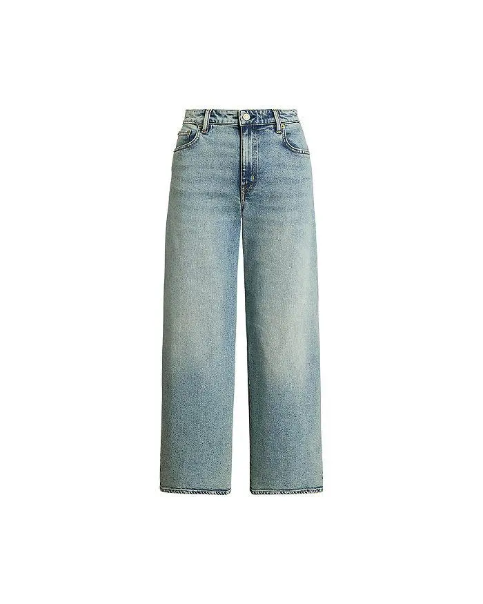 Ralph Lauren High Rise Wide Leg Crop Jeans 5