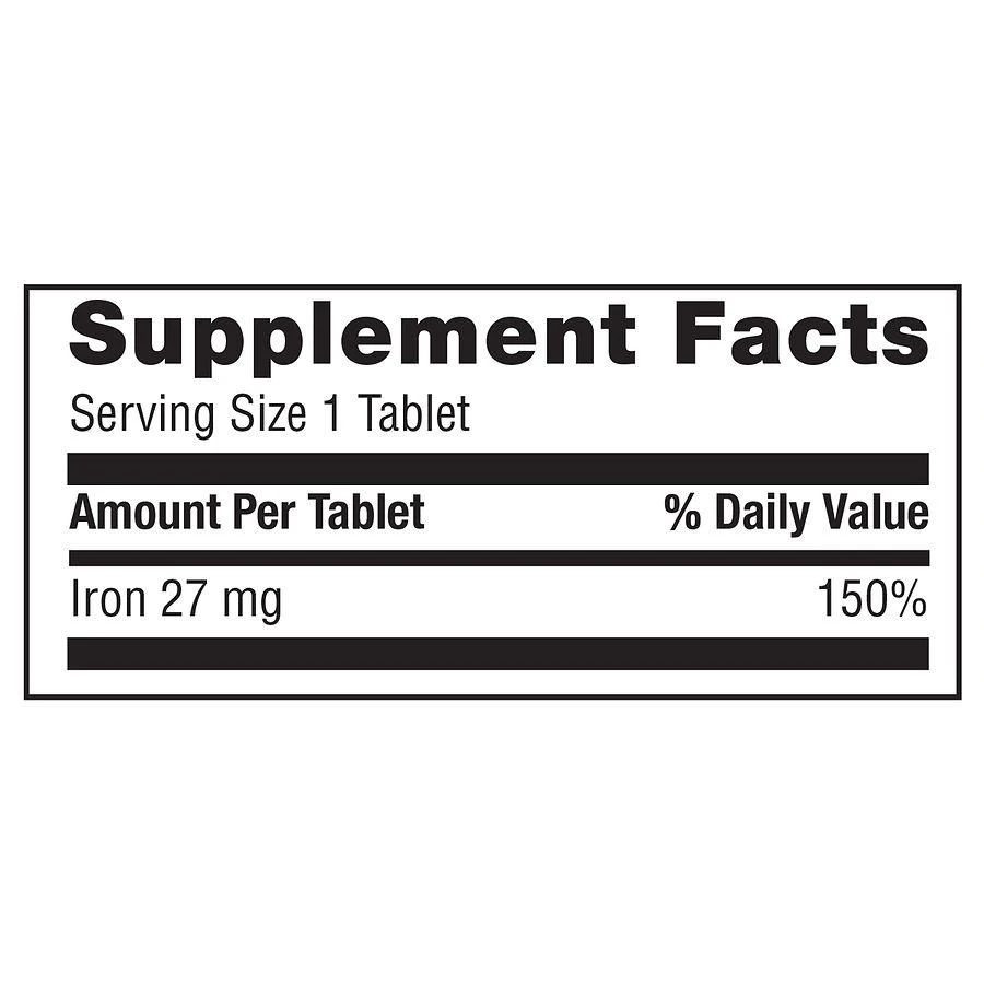 Walgreens High Potency Iron Ferrous Gluconate 27 mg Tablets (100 days) 4