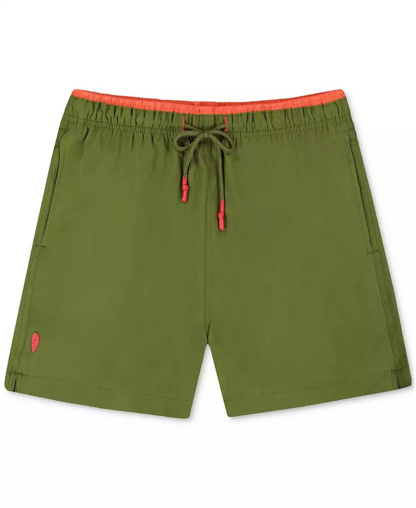 Sunset and Vines Men's Solid Woven Swim Trunks