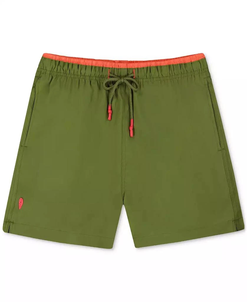 Sunset and Vines Men's Solid Woven Swim Trunks 1