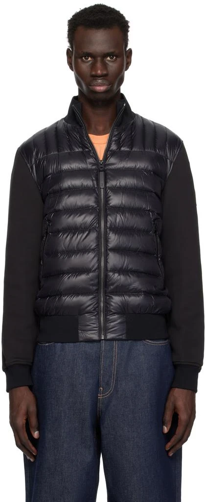 Mackage Black Collin-R Mixed Media Nano Down Bomber Jacket 1