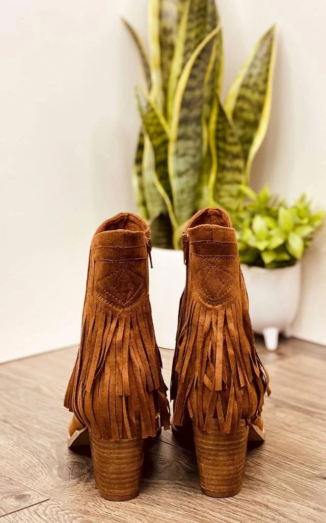 Not Rated Women's Sandra Fringe Booties 3