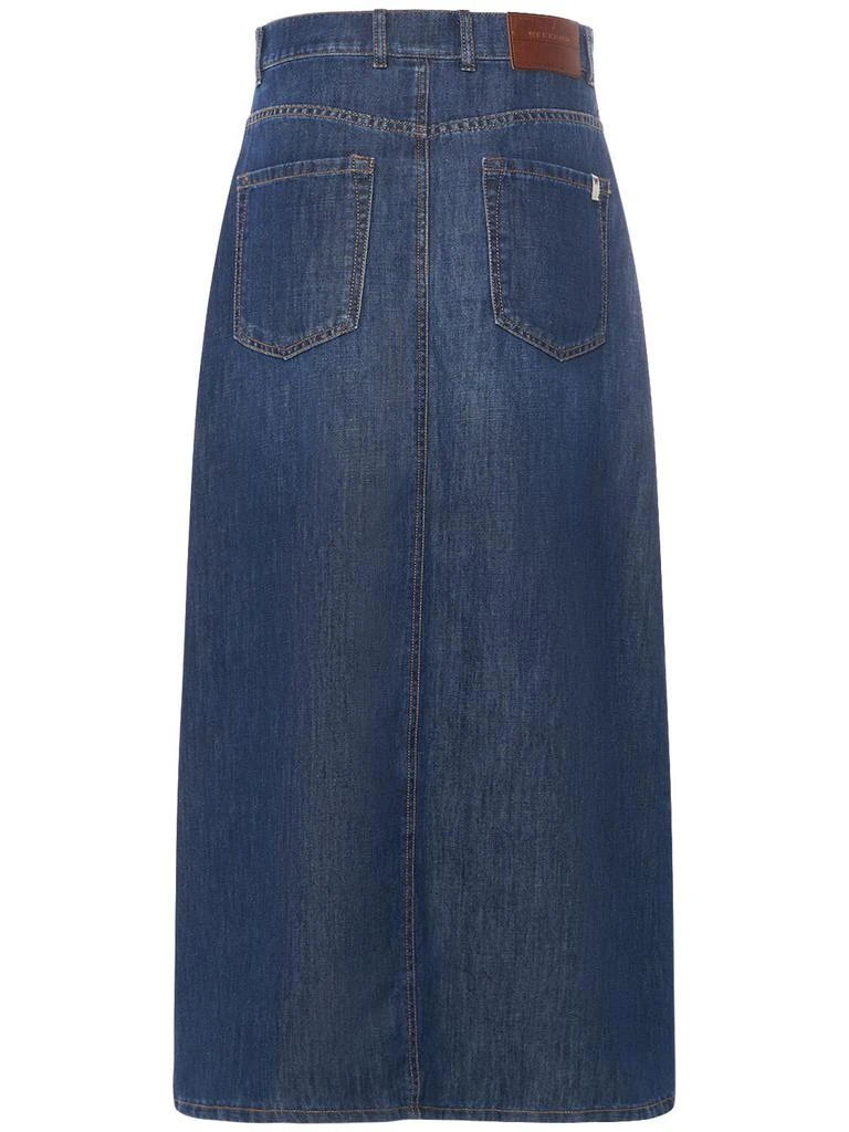 Weekend Max Mara Gelada Denim Midi Skirt 4