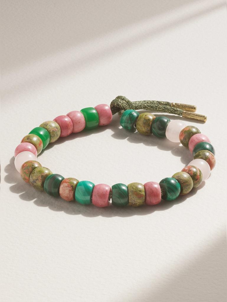 CAROLINA BUCCI Forte Beads “comporta” 18k 黄金、卢勒克斯、多种宝石手链