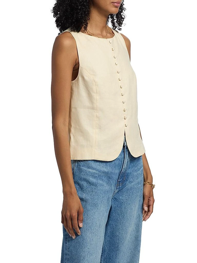 Reformation Addison Linen Vest Top 4