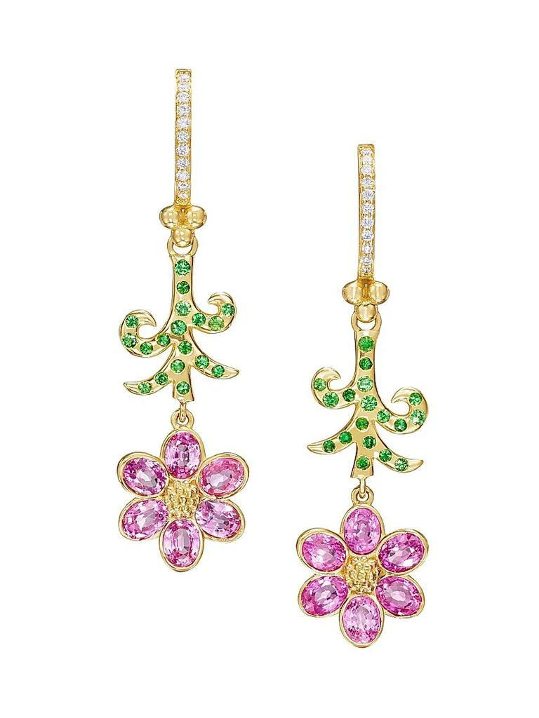 Temple St. Clair Fiori 18K Yellow Gold 
Multi-Gemstone Drop Earrings