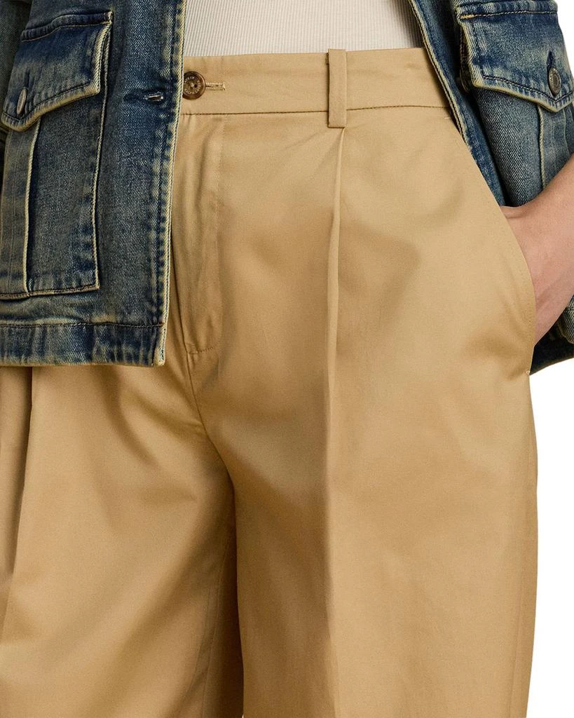 Ralph Lauren Pleated Cotton Twill Wide Leg Pants 4