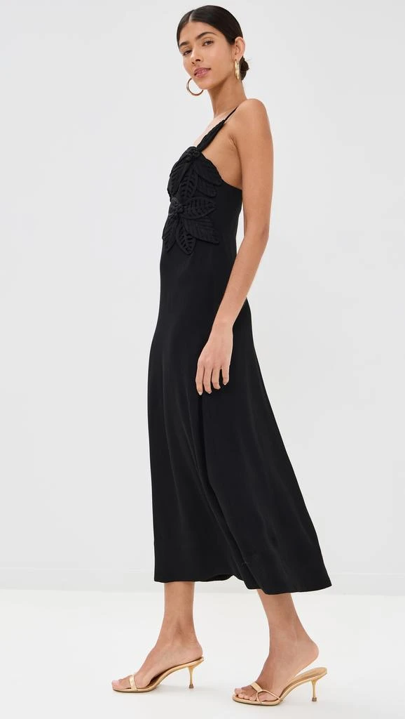 Farm Rio Black Flowered Bust Midi Dress 4