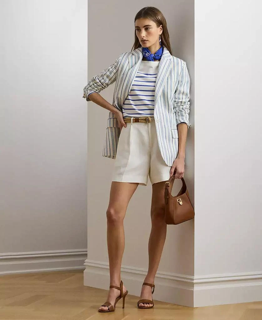 Ralph Lauren Women's Striped Linen-Blend Blazer 4