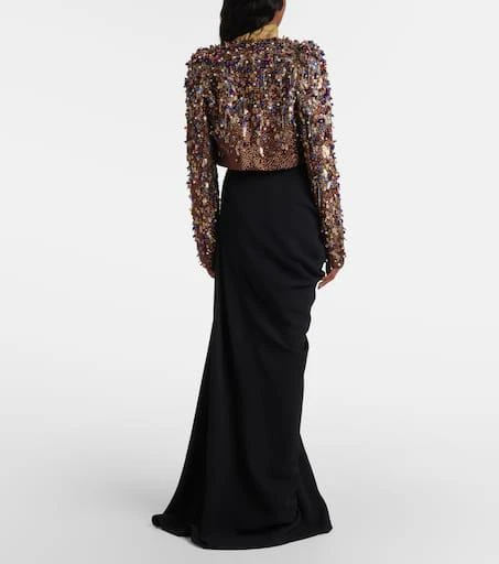 Dries Van Noten Lamé cropped jacket 3