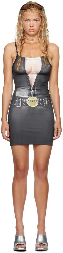 I'm Sorry by Petra Collins SSENSE Exclusive Black Mimi Wade Edition Trompe L'Oeil Minidress 1
