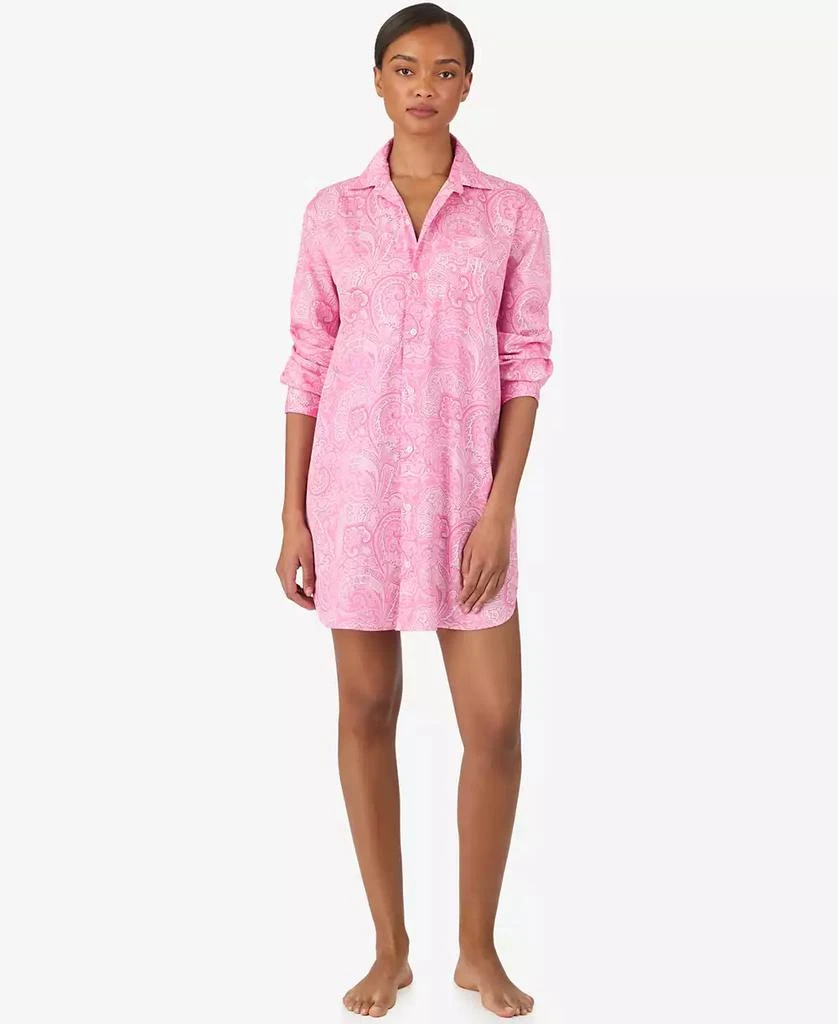 Ralph Lauren Women
s Long-Sleeve His Shirt Sleepshirt 2
