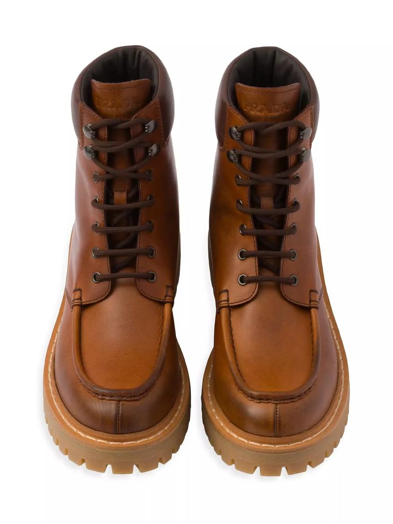 Prada Leather Lace-Up Boots 2