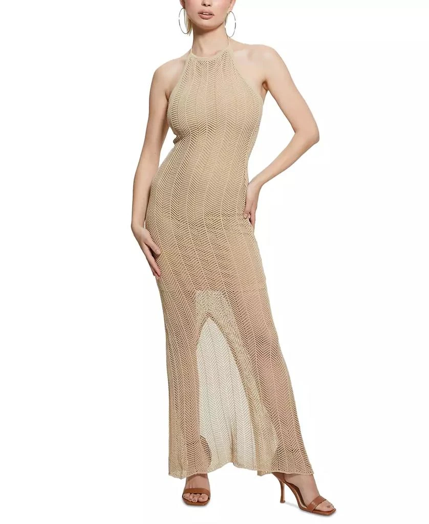 GUESS Women's Sophie Halter Maxi Sweater Dress 1