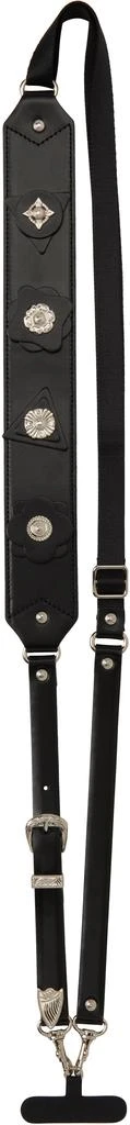 Toga Virilis Black Leather Phone Bag Strap 1