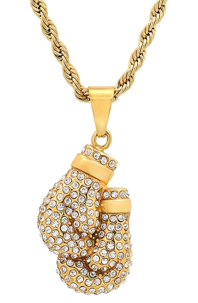 HMY JEWELRY Men
s Boxing Gloves Pendant Necklace 3