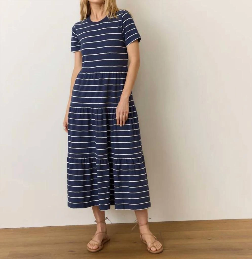 Marine Layer - Vintage Slub Dress  On Sale Now with Up to 46% Off |  Discover Exclusive Deals & Savings at BeyondStyle  Authentic Marine Layer  women > dresses > midi|2364731764|blue|clothing|cotton-blend|dresses|midi |stripe|women