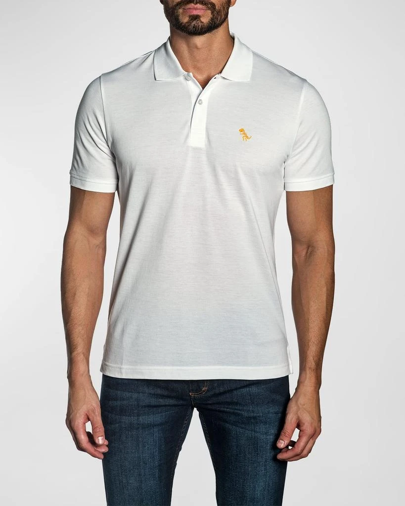 Jared Lang Men's Pima Cotton Knit Polo Shirt 1