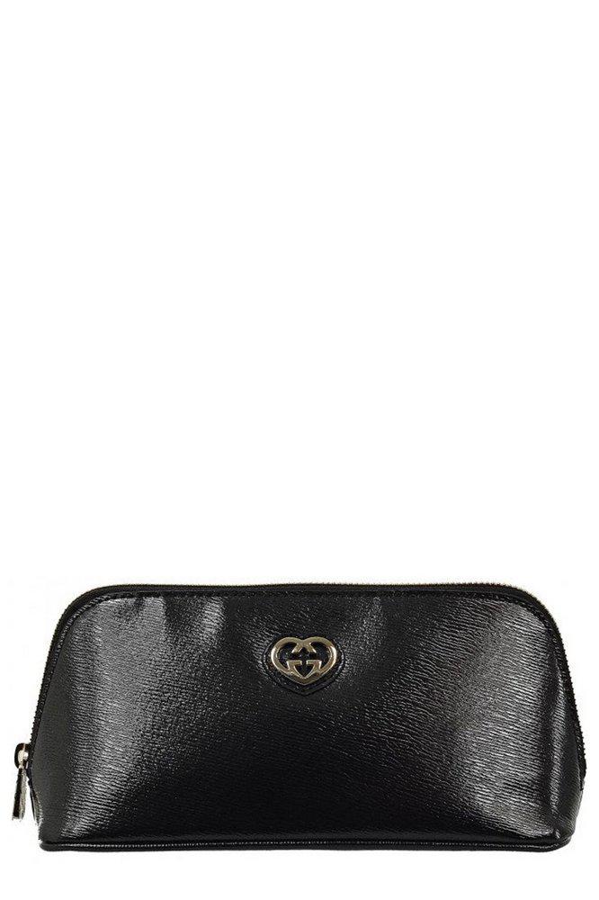 Gucci Gucci GG Heart Logo Zipped Cosmetic Bag