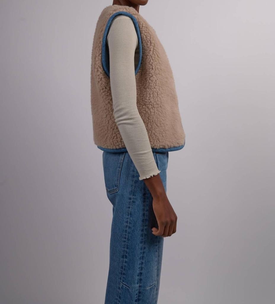 B Sides B Sides - Reversible Reworked Vintage Denim And Sherpa Vest