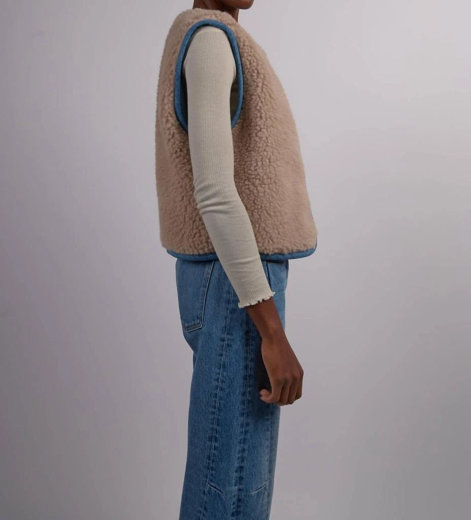 B Sides B Sides - Reversible Reworked Vintage Denim And Sherpa Vest 2