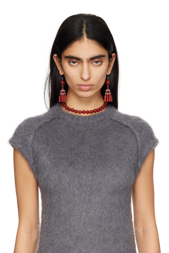 Sophie Buhai Red Deco Collar Carnelian Necklace
