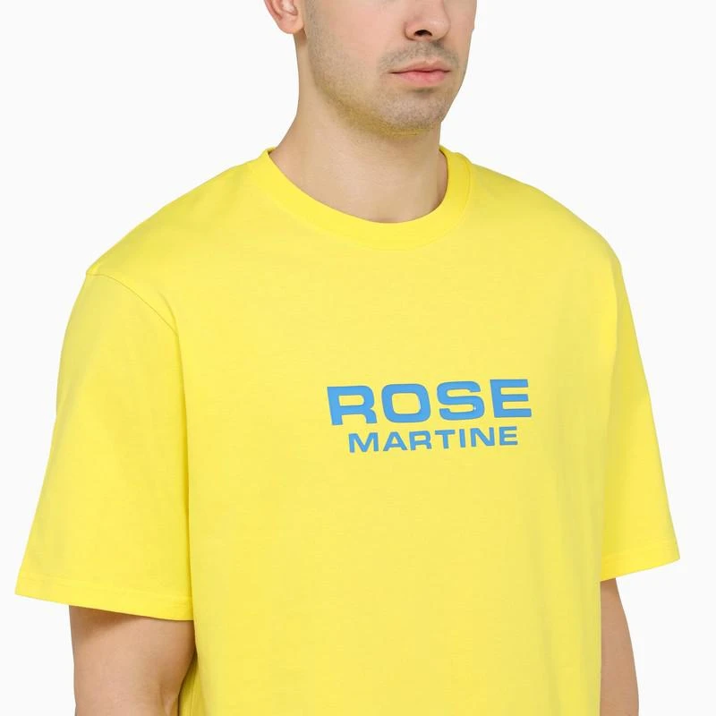 Martine Rose Yellow cotton T-shirt with logo 5