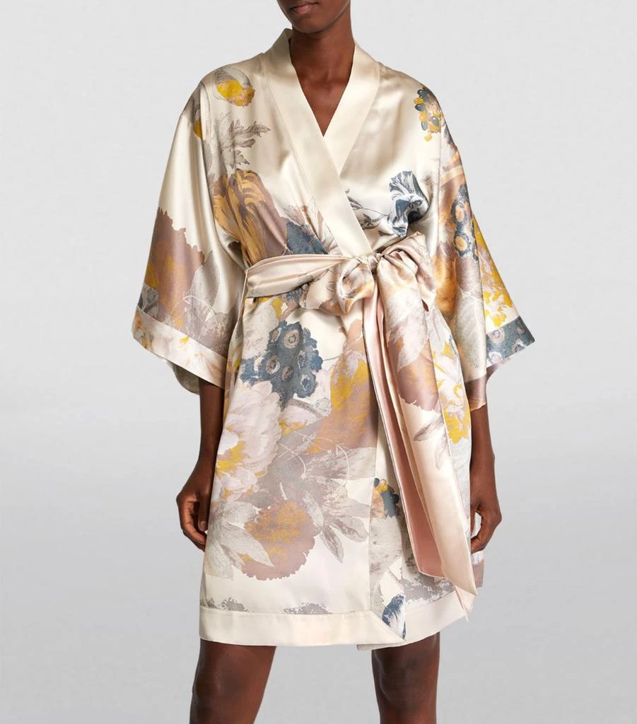 Carine Gilson Silk Butterfly Short Robe 3