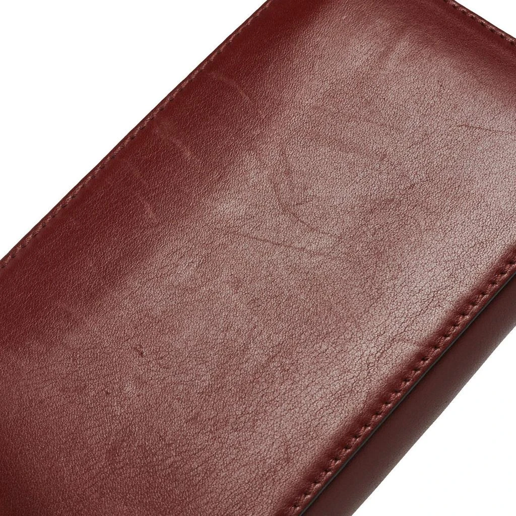 LANCEL Lancel Burgundy Leather Logo Zip Around Wallet 6