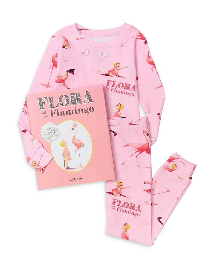 Hatley Girls' Flora and the Flamingo Pajamas & Book Set - Little Kid 1