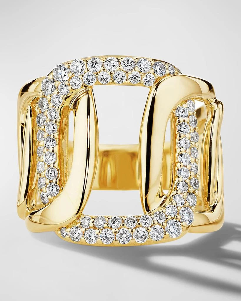 Mimi So 18K Yellow Gold 5 Link Pave Diamond Ring 1