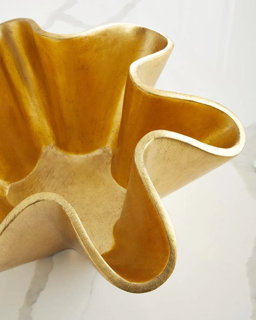 Old World Design Esme Gold Leaf Wave Bowl 3