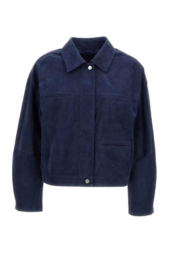 Shop Tailored Blue Jacket with Smooth Texture on Sale at BeyondStyle ...