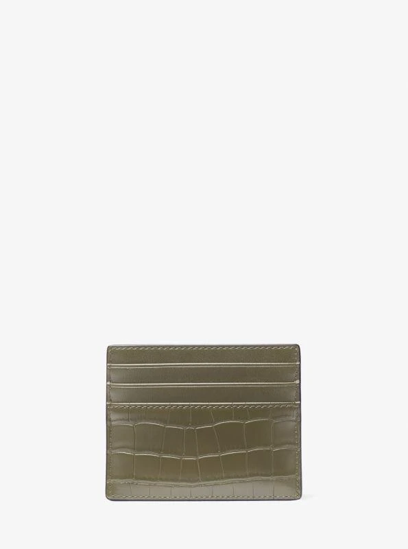 Michael Kors Rivington Crocodile-Embossed Tall Card Case 2