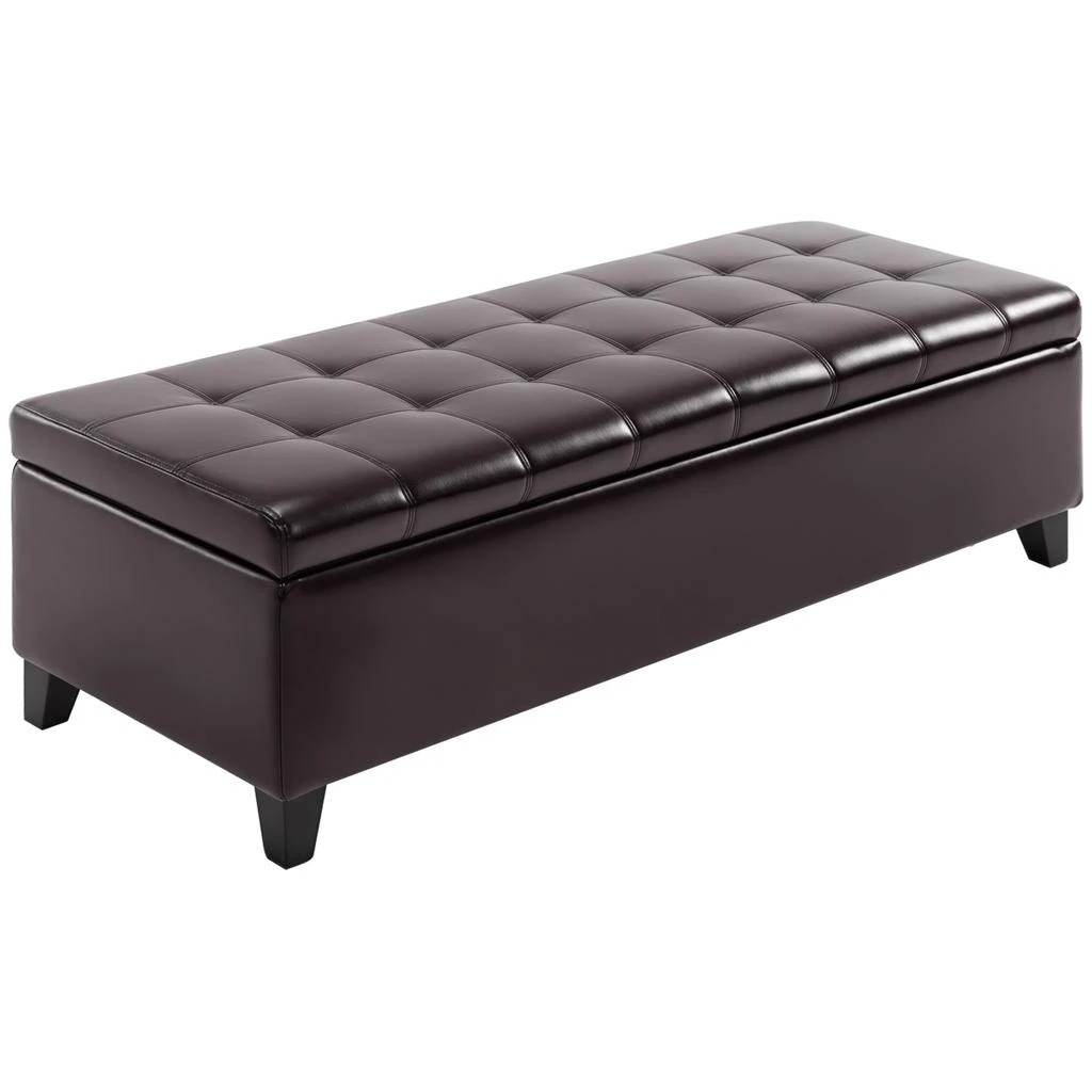Hivvago 51" Faux Leather Storage Ottoman with Lift Top