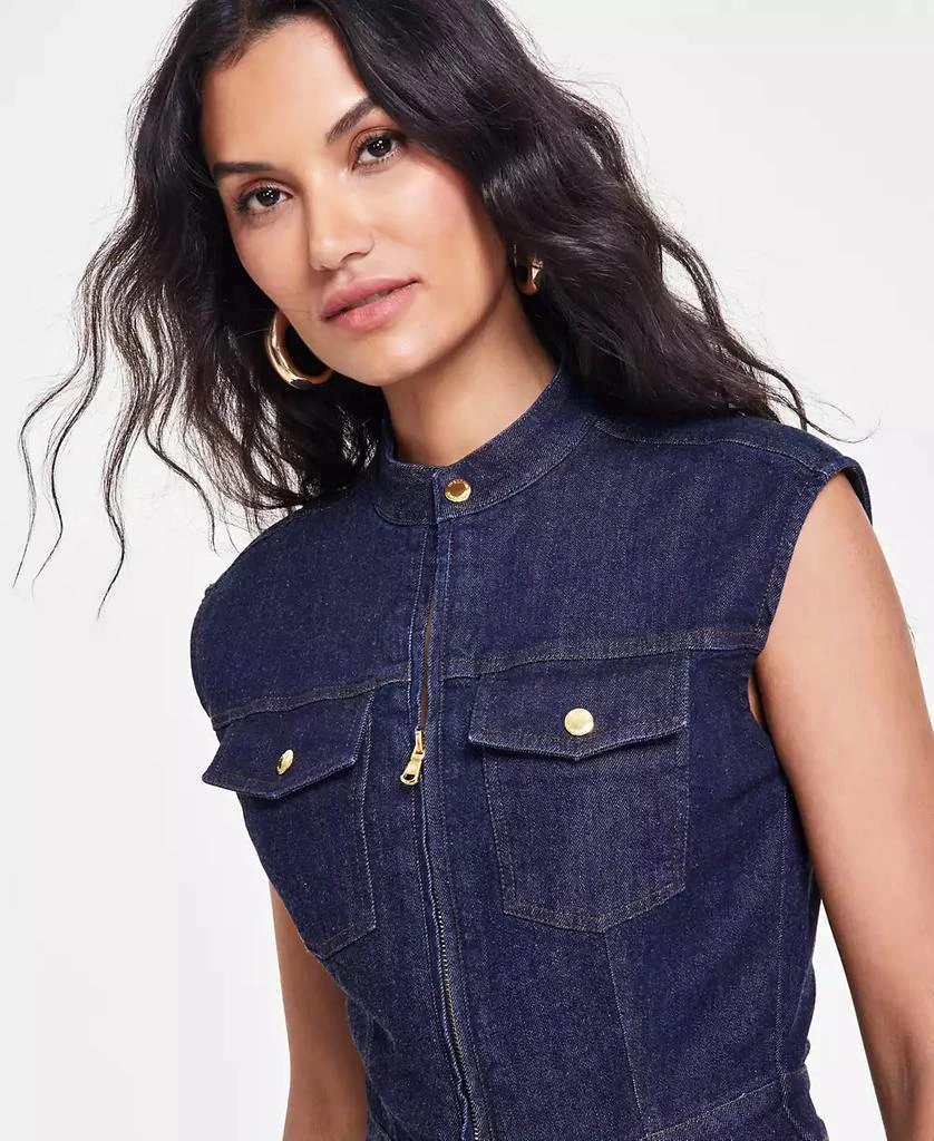INC International Women's Wide-Leg Denim Jumpsuit, Created for Macy's 4