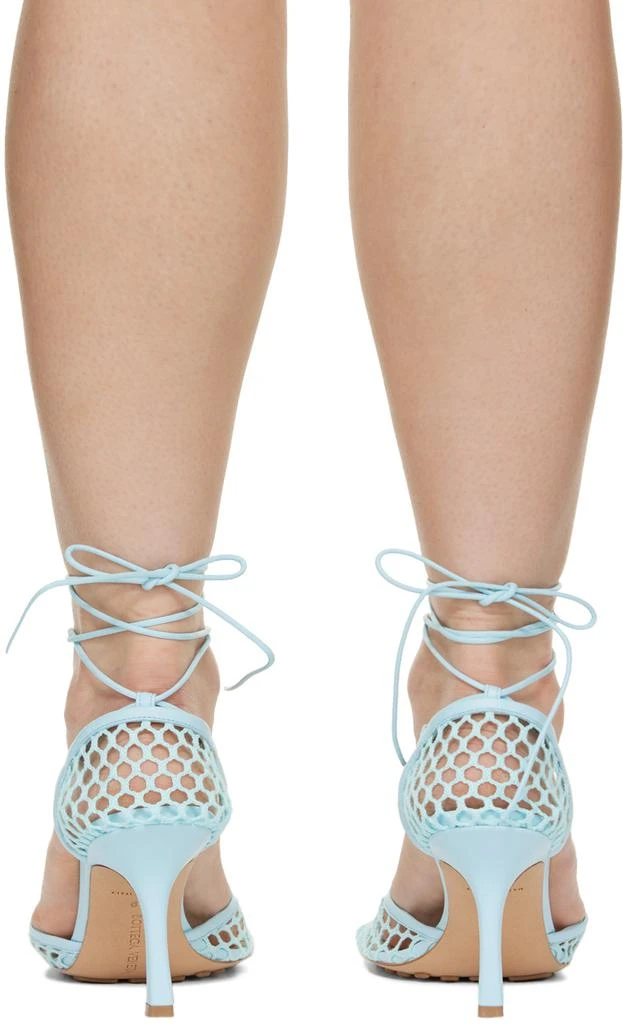 Bottega Veneta Blue Stretch Web Heels 2