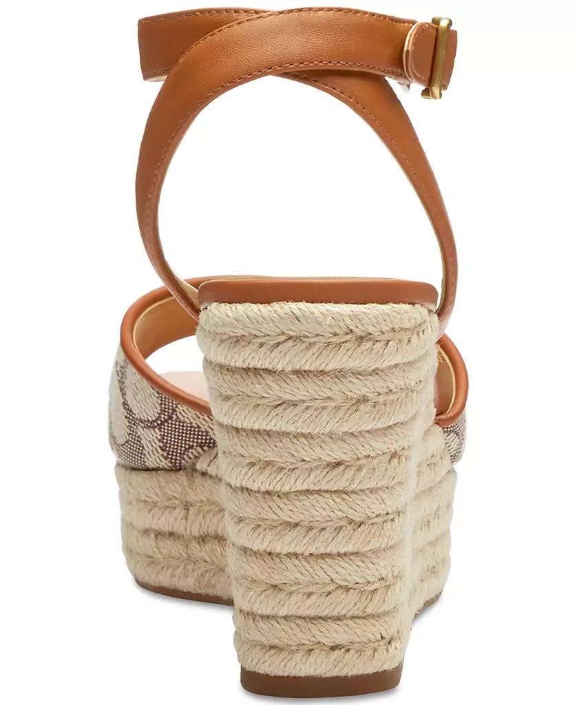Coach Signature Textile Jacquard High-Heel Espadrille Sandals 3