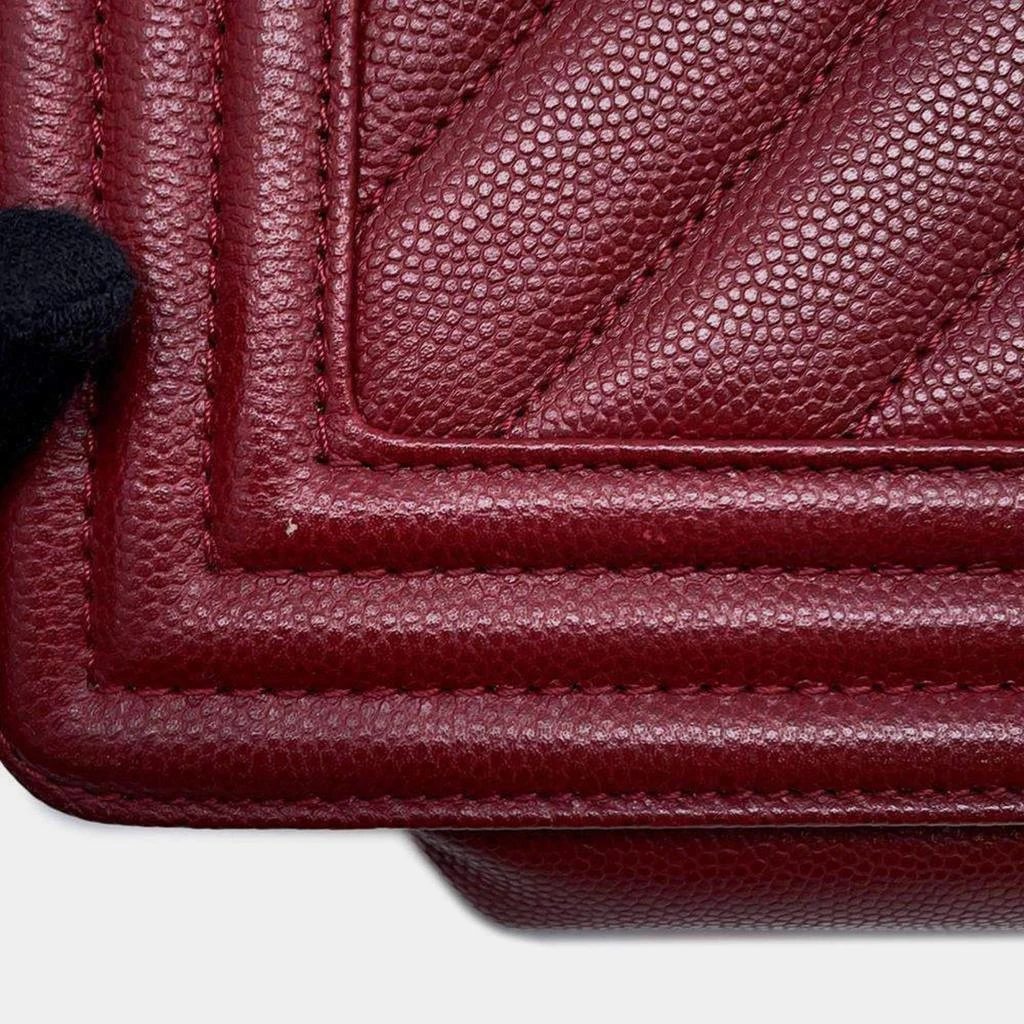 Chanel Chanel Red Caviar Leather Small Chevron Boy Bag 18