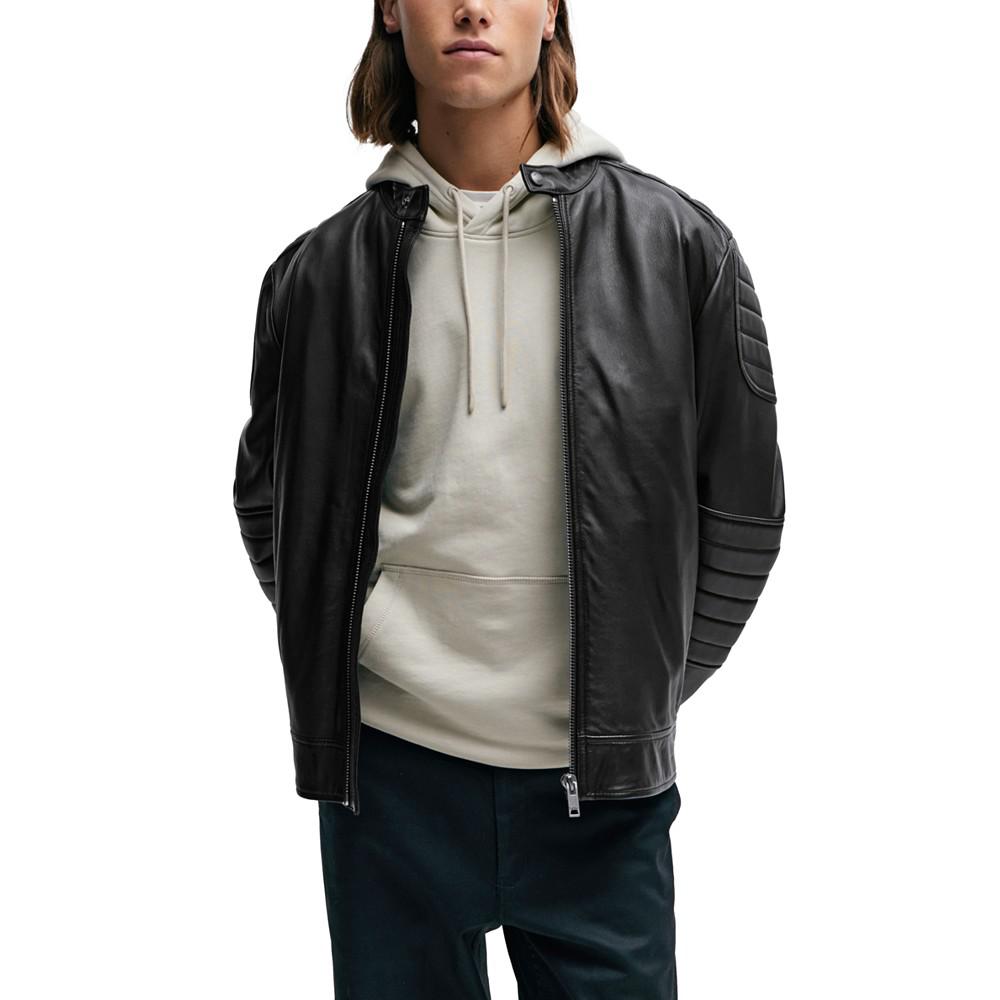 Hugo Boss Men's Regular-Fit Genuine Leather Jacket