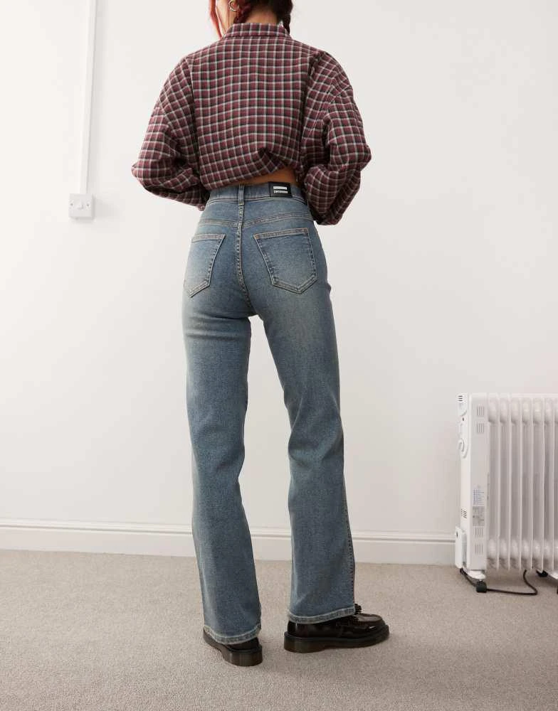 Dr Denim Dr Denim Moxy straight leg jeans in cape sky hem blue 2
