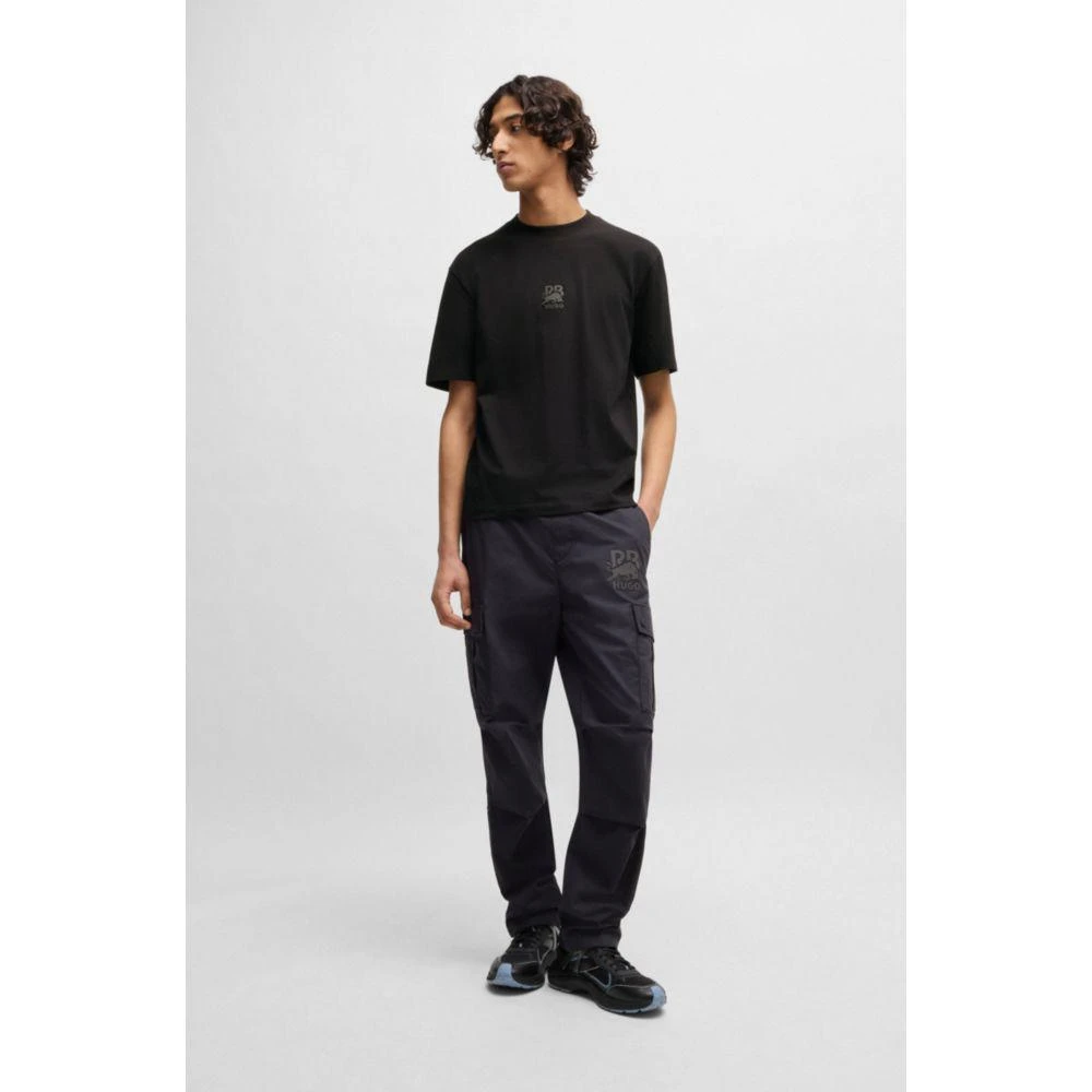 Hugo Boss x RB cotton-jersey T-shirt with carbon stealth logo 2