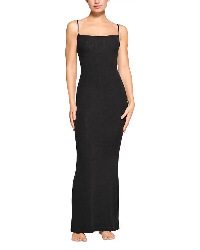 Skims Soft Lounge Long Slip Dress - Black - L Skims Soft Lounge Long Slip Dress - Black - L
